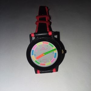 Vintage Jordache multicolored face watch